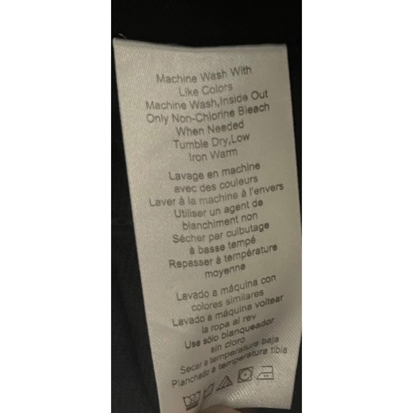 WeWoreWhat Crossover Straight Leg Jeans Button Fly High Waist Black Pant Size 29 - Picture 8 of 14